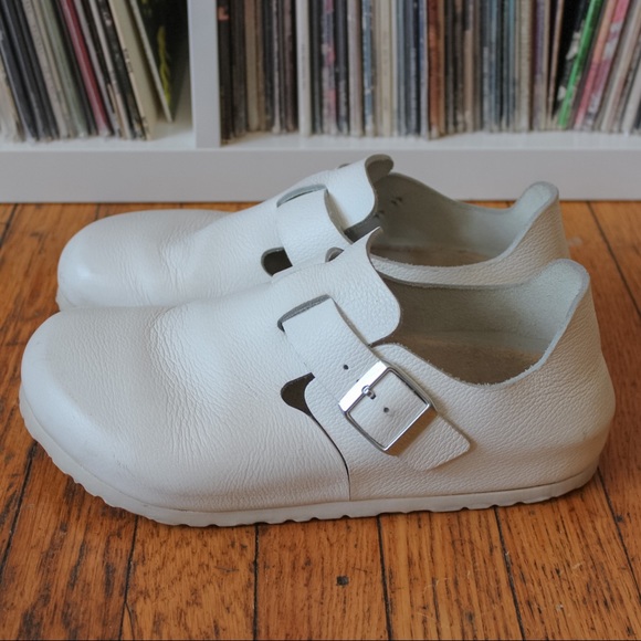 Birkenstock Shoes - Birkenstock London Covered Heel Shoe White